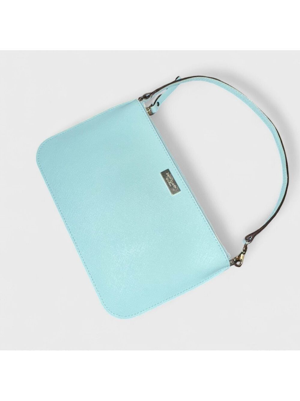 Kate Spade Saffiano leather blue wristlet-EUC
